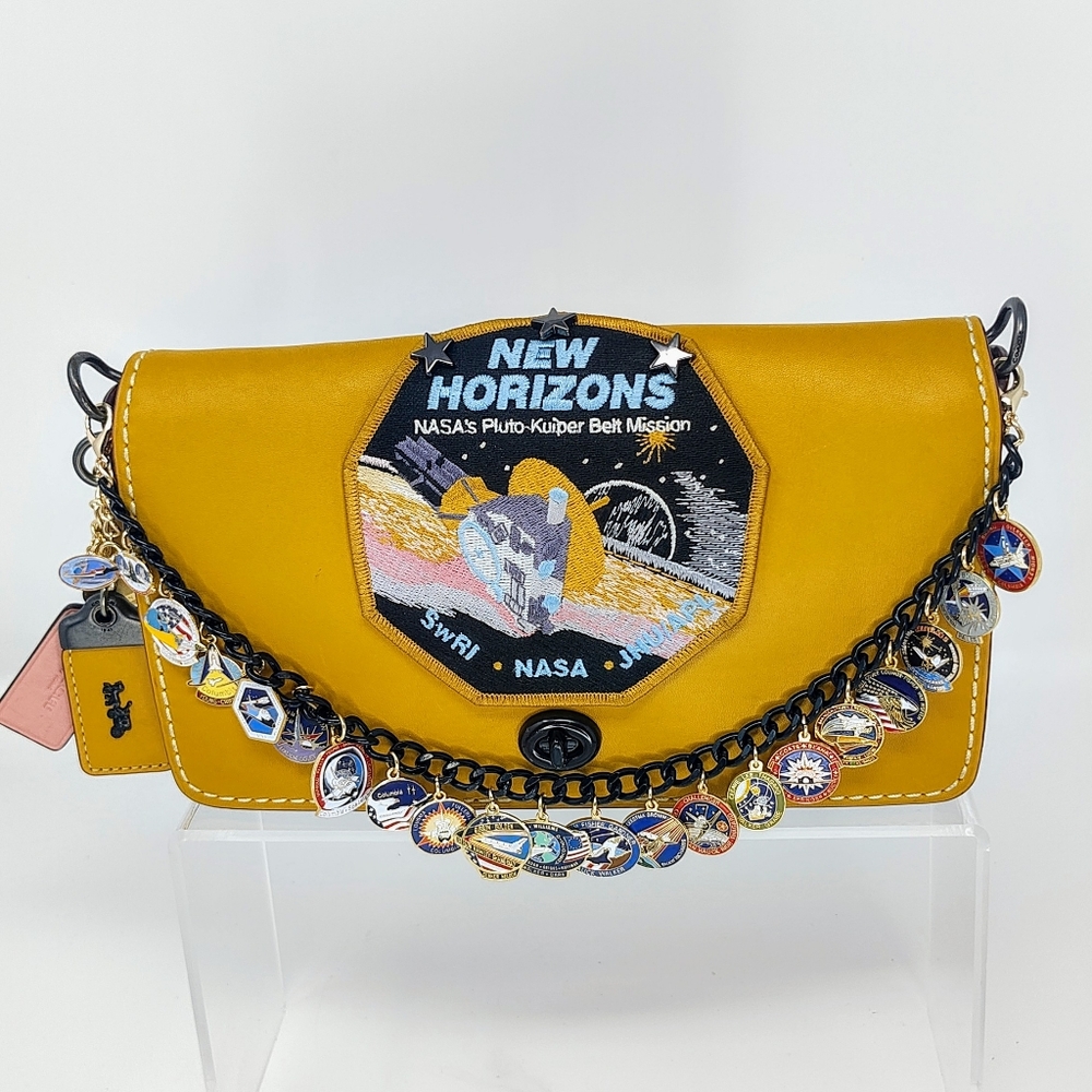 Custom Coach Dinky X NASA. One-of-a-Kind/ Upcycled. Yellow - Picture 2 of 16